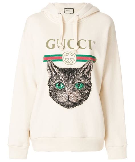 gucci mystic cat logo hoodie|GUCCI® Official .